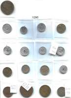 AUSLÄNDISCHE MÜNZEN,Mongolei  1 Mongo 1959, 70; 2 Mongo 1925, 45, 59, 70; 5 Mongo 1925, 37, 59; 10 Mongo 1959; 15 Mongo 1945, 59, 70; 20 Mongo 1937, 45, 59 und Tugrik 1971.  LOT. 17 Stück.