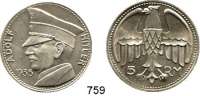 M E D A I L L E N,Personen Hitler, Adolf 5 Reichsmark