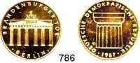 M E D A I L L E N,Städte Berlin Goldmedaille 1967 (900).  Brandenburger Tor Berlin.  26,5 mm.  14,94 g.