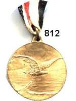 M E D A I L L E N,Luftfahrt - Raumfahrt Flugzeuge Bronzemedaille mit angeprägter Öse 1912 (C. Kühl).  Spendenmedaille.  Nationalflugspende.  Kaiser 714.1.  27 mm.  Mit schwarz-weiß-rotem Trageband.