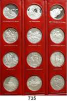 M E D A I L L E N,Personen Buonarotti, Michelangelo Sammlung. von 60 modernen Silbermedaillen (999/1000 Silber, 44 mm, 41,5 Gramm). DER GENIUS MICHELANGELOS. Wunderbare Darstellung seines Schaffenswerkes. In einem Ordner. Zusammen 2,5 Kilogramm Silber.