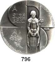 M E D A I L L E N,Städte Minden Silbermedaille 1991 (999).  Bischof Sigebert von Minden - Mindener Domschule.  42 mm.  28,82 g.
