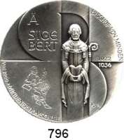 M E D A I L L E N,Städte Minden Silbermedaille 1991 (999). Bischof Sigebert von Minden - Mindener Domschule. 42 mm. 28,82 g.