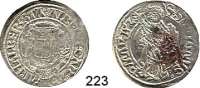 Deutsche Münzen und Medaillen,Halberstadt, Bistum Albrecht V. von Brandenburg 1513 - 1545 Breitgroschen 1522.  2,53 g.  BBB 45.03.  Schulten 1041.