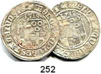 Deutsche Münzen und Medaillen,Konstanz, Bistum Hugo von Hohenlandenberg 1496 - 1532 Batzen 1519 mit Titel Maximilian.  3,19 g. und 3,3 g.  Schulten 1703.  LOT. 2 Stück.