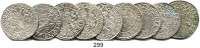 Deutsche Münzen und Medaillen,Sachsen Friedrich III., Johann und Georg 1507 - 1525 Zinsgroschen o.J., Freiberg(5), Schneeberg(1) und Buchholz(3)  Schulten 2989/2991.  LOT. 9 Stück.