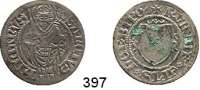 Deutsche Münzen und Medaillen,Würzburg, Bistum Rudolf II. von Scherenberg 1466 - 1495 Schilling o.J. (Feiner Schnitt).  2,25 g.  Schulten 3706.