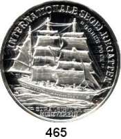 M E D A I L L E N,Numismatik  Silbermedaille 1991 (Helmut König).  Stralsunder Münzverein - Internationale Segelregatten 