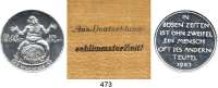 M E D A I L L E N,Weimarer Republik  Aluminiummedaille 1923.  OB JUD OB CHRIST EIN SCHUFT DER WUCHERER IST.  38 mm.  6,4 g.  Im Originaletui (Holz) mit Aufdruck 
