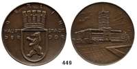 M E D A I L L E N,Städte Berlin Bronzegußmedaille o.J. (um 1970-1980).  Ehrengabe des Magistrats.  90 mm.  207 g.