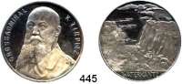 M E D A I L L E N,Personen Tirpitz, Großadmiral Alfred von Silbermedaille o.J. (1915, E. Wrede bei L. Chr. Lauer, Nürnberg). Brustbild von vorn links. / WATERKANT!, drei Adler über Steilküste vor Gewitter. Rand: Silber 990. 33 mm. 18,64 g. Zetzmann 2122.