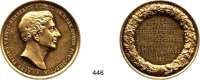 M E D A I L L E N,Personen Vrints-Berberich, Alexander Freiherr von Helle Bronzemedaille 1835 (G. Loos/Held).  Zum 50jährigen Dienstjubiläum des Oberpostmeisters.  Kopf nach rechts. / 11 Textzeilen.  50,5 mm.  66,84 g.