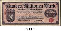 P A P I E R G E L D   -   N O T G E L D,Westpreussen Zoppot. Magistrat.  100 Millionen Mark 28.9.1923.  Keller 5816 c.