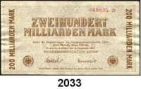 P A P I E R G E L D   -   N O T G E L D,Reichsbahn Frankfurt an der Oder 20 und 50 Milliarden Mark 27.10.1923 und 200 Milliarden Mark 3.11.1923.  Müller/Geiger/Grabowski 009.2.b, 3.d., 5.b.  LOT. 3 Scheine.
