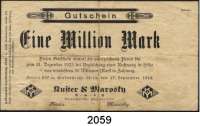 P A P I E R G E L D   -   N O T G E L D,Brandenburg Berlin Kuster & Marosky GmbH  Autotechnische Spezialartikel.  Berlin SW-68.  1 Million Mark 27.9.1923.  