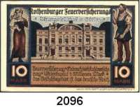P A P I E R G E L D   -   N O T G E L D,Schlesien Rothenburg Brüdergemeinde Zoar.  25, 50, 75 Pf., 1 und 10 Mark o.D.(-31.12.1922).  G/M 1140.1.  LOT. 5 Scheine.