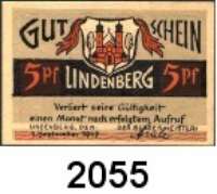P A P I E R G E L D   -   N O T G E L D,Bayern Lindenberg. Notgeld 1945-1949.  Stadt.  5 Pfennig 1.9.1947.  Schöne 0481.