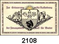 P A P I E R G E L D   -   N O T G E L D,Thüringen Altenburg Zur Erinnerung an die Aufhebung der Zwangswirtschaft für Butter.  1 Pf o.D.  G/M 23.3.  Schein Nr.1.