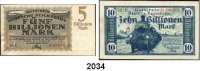P A P I E R G E L D   -   N O T G E L D,Reichsbahn Karlsruhe 200 und 500 Milliarden Mark, 1 Billion Mark und 10(2) Billionen Mark 15.10.1923.  5 Billionen Mark 15.11.1923.  Müller/Geiger/Grabowski 012.10, 12 a, 14 a, 15 a(2), 16 a.  LOT. 6 Scheine.