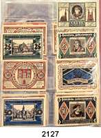 P A P I E R G E L D   -   N O T G E L D,L O T S    L O T S    L O T S  Sammlung von 336 verschiedenen Serienscheinen.  Sauber alphabetisch in zwei Ordnern gesammelt von ARNSTADT bis ZIEGENRÜCK.
