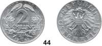 Österreich - Ungarn,Österreich 2. Republik ab 1945 2 Schilling 1952.  Schön 71.  KM 2872.