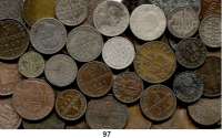 Deutsche Münzen und Medaillen,Preußen, Königreich Friedrich Wilhelm IV. 1840 - 1861 1 Pfennig(25); 2 Pfennig(10); 3 Pfennig(44); 4 Pfennig(6); 1/2 Silbergroschen(4); 1 Silbergroschen(14) und 2 1/2 Silbergroschen(22).  LOT. 125 Stück.