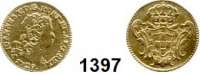 AUSLÄNDISCHE MÜNZEN,Portugal Johann V. 1706 - 1750 1/2 Escudo (800 Reis) 1729.  1,77 g.  KM 218.6.  Fb. 92.  GOLD.