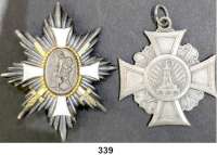 Orden, Ehrenzeichen, Militaria, Zeitgeschichte,Zeitgeschichte  -  Militaria  Kreuz für Verdienst im Kriegervereinswesen (Kyffhäuserbund) und Hamburg, Deutsches Feldehrenzeichen.  LOT. 2 Stück.