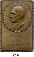 M E D A I L L E N,Personen Hitler, Adolf Einseitige Bronzeplakette o.J.  