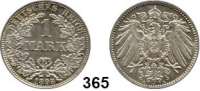 R E I C H S M Ü N Z E N,Kleinmünzen  1 Mark 1893 A.  Jaeger 17.