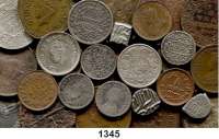AUSLÄNDISCHE MÜNZEN,Indien LOTS       LOTS       LOTS LOT. von 47 Münzen (darunter 18 Billon-/Silbermünzen).  Meist Britisch Indien bzw. Fürstenstaaten.
