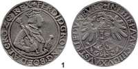 Römisch Deutsches Reich,Haus Habsburg Ferdinand I. 1521 - 1564 Taler o.J., Hall.  28,69 g.  Voglhuber 48/I.  Dav. 8026.