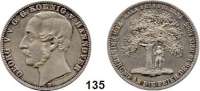Deutsche Münzen und Medaillen,Braunschweig - Calenberg (Hannover) Georg V. 1851 - 1866 Taler 1865 B.  Zur Erinnerung an die Feier des 15 Dec. 1865 (Upstalsboom).  Kahnt 242.  AKS 162.  Jg. 100.  Thun 178.  Dav. 686.