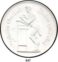 Deutsche Demokratische Republik,  10 Mark 1990.  Johann Gottlieb Fichte.  Gipsmodell der Vorderseite.  Entwurf von Heinz Hoyer und Sneschana Russewa-Hoyer, Berlin.  155 mm.  17 mm stark.  346 g.
