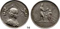 Römisch Deutsches Reich,Haus Habsburg Josef I. 1705 - 1711 Silbermedaille 1687 (G. Hautsch). Auf seine Krönung zum König von Ungarn. Brustbild des Neunjährigen Josef, darüber Engel mit Spruchband. / Leopold I. krönt seinen Sohn, dahinter die Städte Pressburg und Ofen. Randschrift. 45 mm. 39,65 g. Montenuovo 1197.
