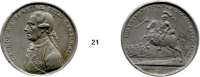 Römisch Deutsches Reich,Haus Habsburg Josef II. 1765 - 1790 Zinnmedaille 1789 (Johann Christian Reich).  Auf die Einnahme von Belgrad.  Brustbild des Feldmarschalls Laudon nach links. / Reiter in voller Rüstung mit gezogenem Schwert.  47 mm.  36,49 g.  Slg. Wilmersdörffer 1269.