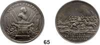 Deutsche Münzen und Medaillen,Preußen, Königreich Friedrich II. der Große 1740 - 1786 Silbermedaille 1742 (Kittel).  Auf die Schlacht von Chotusitz.  Belorbeerte Büste nach rechts auf Postament, dahinter auf jeder Seite neun Fahnen und Waffen. /  Ansicht der Schlacht.  34 mm.  14,49 g.  Olding 530.  Fr. u. S. 4259.