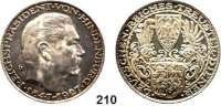 M E D A I L L E N,Personen Hindenburg, Paul von Silbermedaille 1927 Mzz. D (München, Karl Goetz).  Zum 80. Geburtstag.  Kienast 386.  36 mm.  24,87 g.  Rand : BAYER. HAUPTMÜNZAMT SILBER 900f.  Kienast 386.