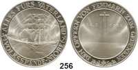 M E D A I L L E N,Schiffsmotive / Schiffsfahrt  Silbermedaille 1932 (Oskar Glöckler).  Volksspende Niobe - Den Opfern von Fehmarn zum Gedenken.  Dreimaster auf hoher See. /  Kreuz auf hoher See zwischen Datum.  Rand : PREUSS. STAATSMÜNZE. SILBER 900 FEIN.  36 mm.  21,88 g.