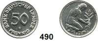 B U N D E S R E P U B L I K,  50 Pfennig 1950 G.  Bank Deutscher Länder.