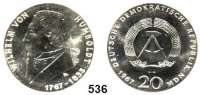 Deutsche Demokratische Republik,  20 Mark 1967    Wilhelm von Humboldt.    Rand:  20 MARK   20 MARK   20 MARK