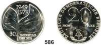Deutsche Demokratische Republik,  20 Mark 1979  30. Jahrestag der DDR.  Motivprobe - 