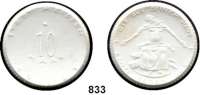 P O R Z E L L A N M Ü N Z E N,S T Ä D T E M Ü N Z E N Meissen 10 Mark 1921 weiß.  Gipsform.  Menzel 16528.21.