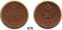 P O R Z E L L A N M Ü N Z E N,F I R M E N M Ü N Z E N Erfurt 1 Mark 1922 braun mit Goldrand.  Reemtsma & Söhne.  Menzel 6645.6.
