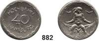 P O R Z E L L A N M Ü N Z E N,F I R M E N M Ü N Z E N Hamburg 40 Pfennig o.J.(1921) braun, Vollversilbert (Probe).  Hochbahn.  Menzel 10551.5.