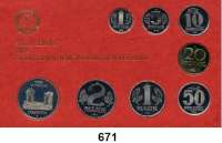 Deutsche Demokratische Republik,K U R S S Ä T Z E  Kurssatz 1985.  1 Pfennig bis 5 Mark Frauenkirche Dresden.