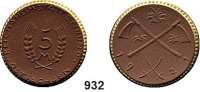 P O R Z E L L A N M Ü N Z E N,SPENDENMÜNZEN VON VERBÄNDEN UND VEREINEN Ostsachsen 5 Mark 1921 braun mit Goldrand.  Gipsform.  Reichsheimstättenbund.