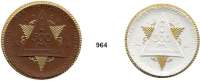 P O R Z E L L A N M Ü N Z E N,Spendenmünzen in Markwertung Berlin 300 Mark 1922  braun/weiß  Wirtschaftshilfe der Deutschen Studentenschaft.  Scheuch 462.a, b, d, n, q.  LOT. 5 Stück.