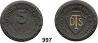P O R Z E L L A N M Ü N Z E N,Münzen von anderen Deutschen Keramischen Fabriken Charlottenburg 5 Mark 1921 dunkelgrün, DTS gold.  Menzel 4366.10.