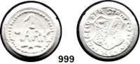 P O R Z E L L A N M Ü N Z E N,Münzen von anderen Deutschen Keramischen Fabriken Cüstrin 1 Mark 1921.  weiß.  Gipsabschlag.  Vgl. Menzel 4766.